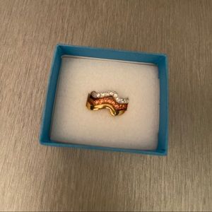 Touchstone crystal stackable colorwave rings Size 7